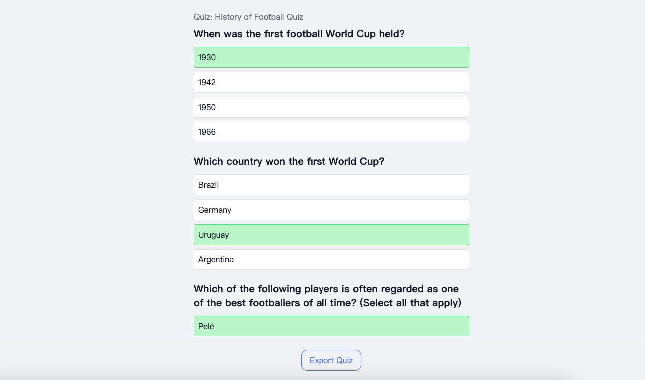 Generate Quiz