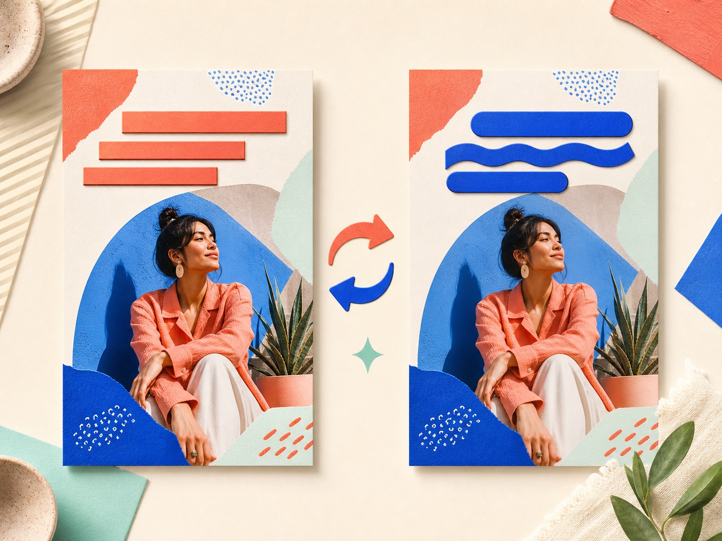 Replace styled image text